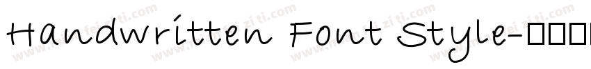 Handwritten Font Style字体转换